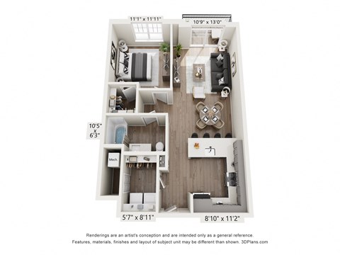 a 1 bedroom floor plan  summit  460 sq ft